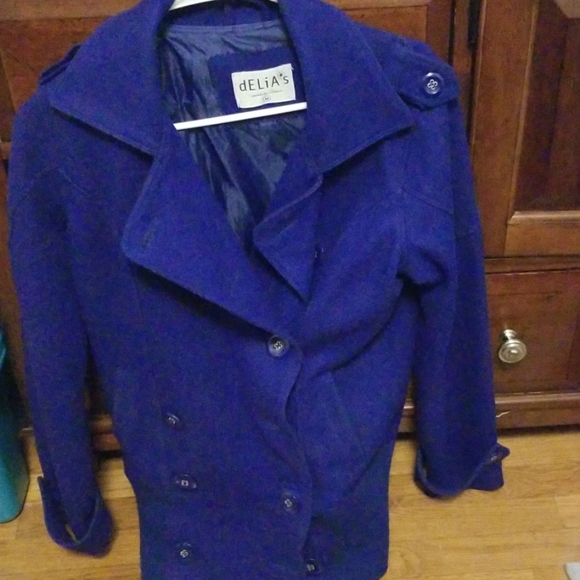 Delias button front pea coat ...read description!! - Picture 1 of 8
